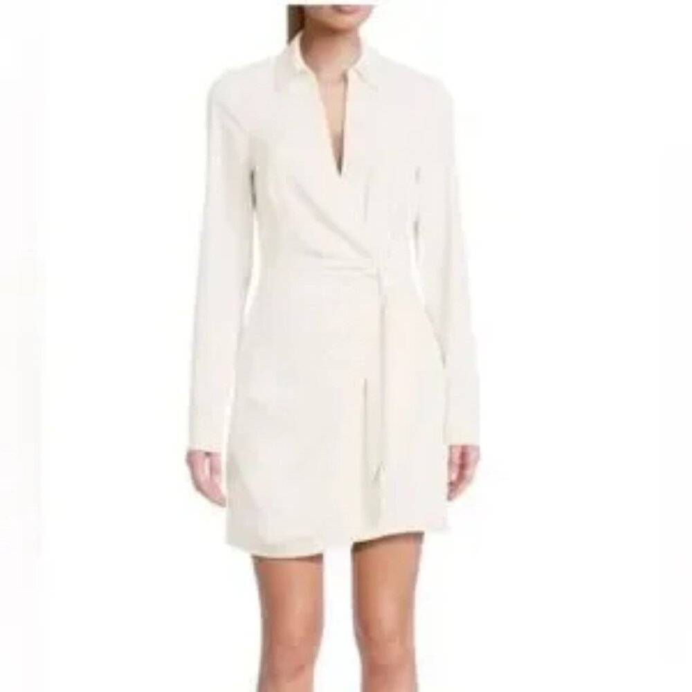 Veronica Beard White Lavella Collared Mini Dress size 14 NWT